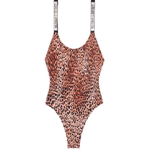 NWT VICTORIA'S SECRET Shine Strap Vardia One-piece Swimsuit Animal Print XL - Picture 5 of 8